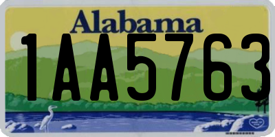 AL license plate 1AA5763