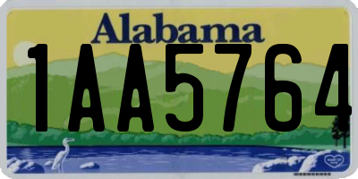 AL license plate 1AA5764