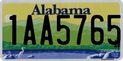 AL license plate 1AA5765