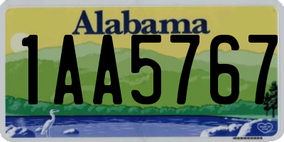 AL license plate 1AA5767