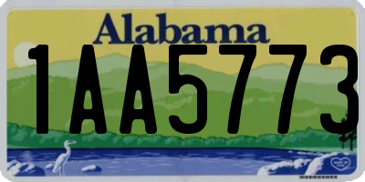 AL license plate 1AA5773