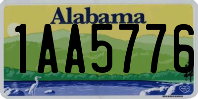 AL license plate 1AA5776