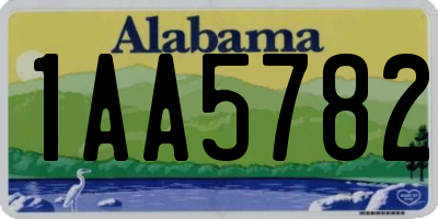 AL license plate 1AA5782