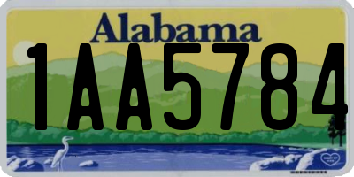 AL license plate 1AA5784