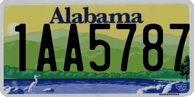 AL license plate 1AA5787