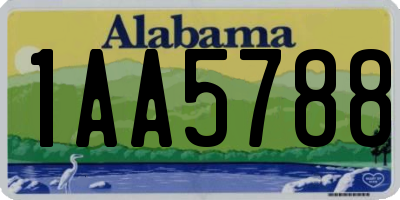 AL license plate 1AA5788