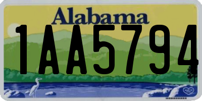 AL license plate 1AA5794