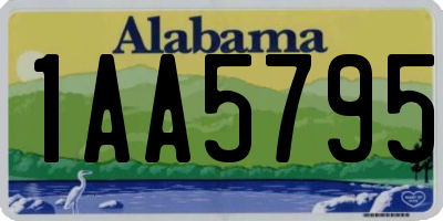 AL license plate 1AA5795