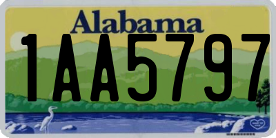 AL license plate 1AA5797