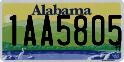 AL license plate 1AA5805