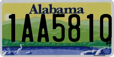 AL license plate 1AA5810