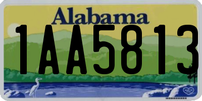 AL license plate 1AA5813