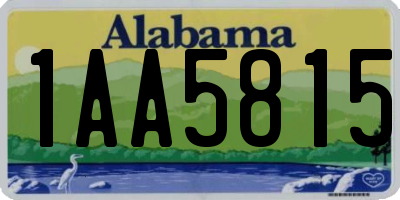 AL license plate 1AA5815