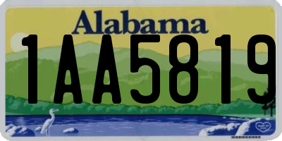 AL license plate 1AA5819