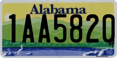 AL license plate 1AA5820