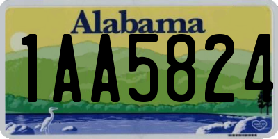 AL license plate 1AA5824