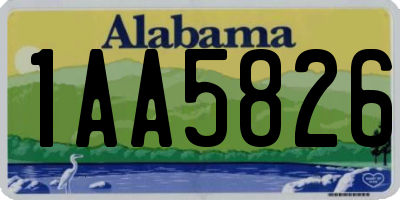 AL license plate 1AA5826