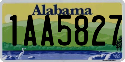 AL license plate 1AA5827