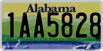 AL license plate 1AA5828