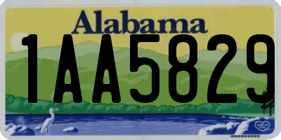 AL license plate 1AA5829