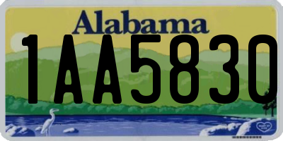 AL license plate 1AA5830
