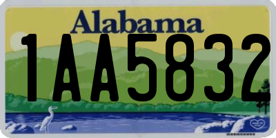 AL license plate 1AA5832