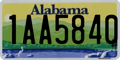 AL license plate 1AA5840