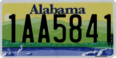 AL license plate 1AA5841