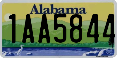 AL license plate 1AA5844