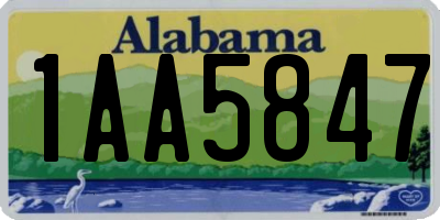 AL license plate 1AA5847