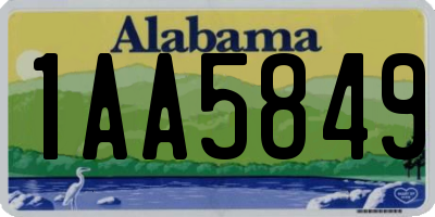 AL license plate 1AA5849