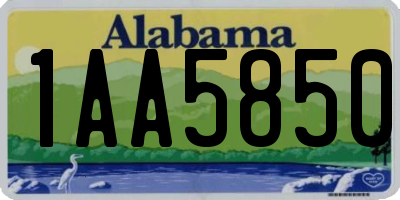 AL license plate 1AA5850