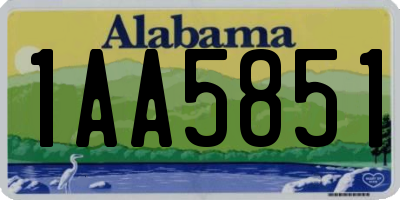 AL license plate 1AA5851
