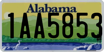 AL license plate 1AA5853