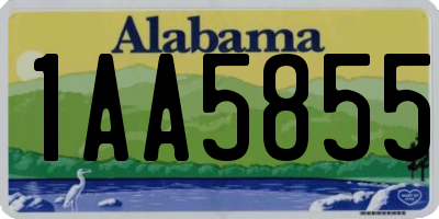 AL license plate 1AA5855