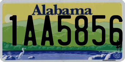 AL license plate 1AA5856