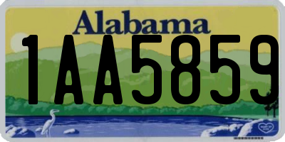 AL license plate 1AA5859