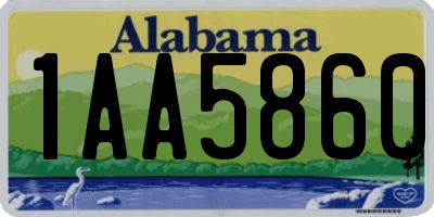 AL license plate 1AA5860