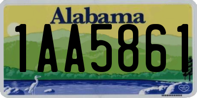 AL license plate 1AA5861