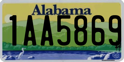 AL license plate 1AA5869