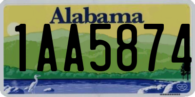 AL license plate 1AA5874