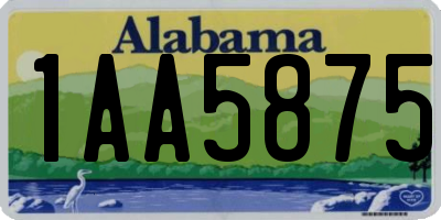 AL license plate 1AA5875