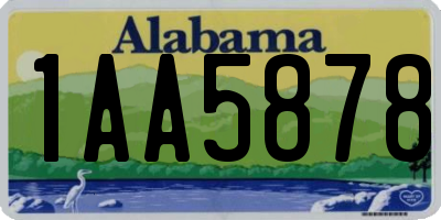 AL license plate 1AA5878