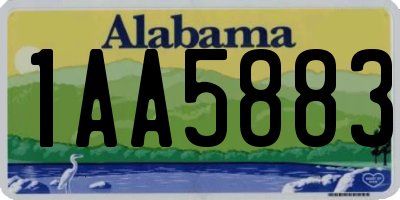 AL license plate 1AA5883