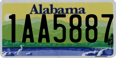 AL license plate 1AA5887