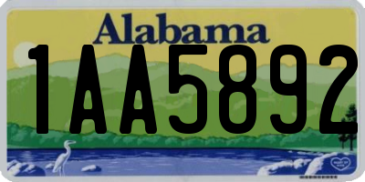 AL license plate 1AA5892