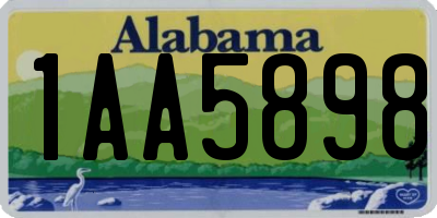 AL license plate 1AA5898