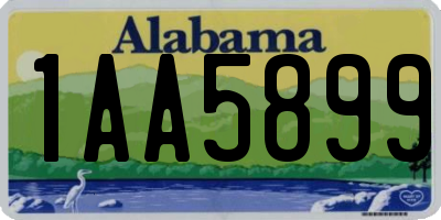 AL license plate 1AA5899