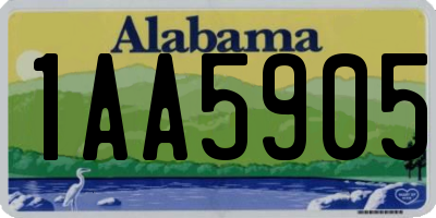 AL license plate 1AA5905