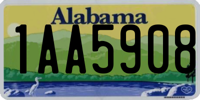 AL license plate 1AA5908